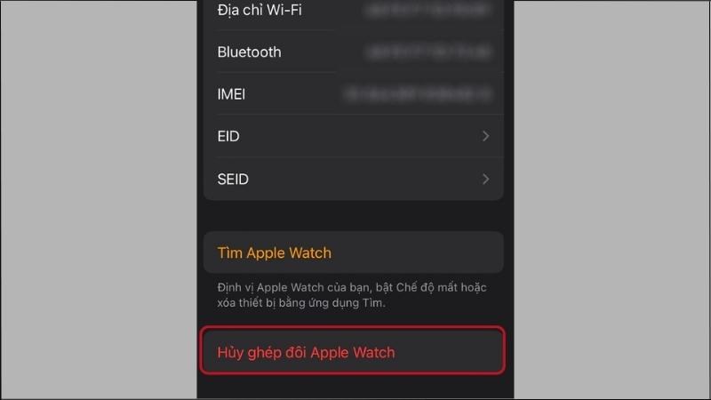 Cách thoát iCloud trên Apple Watch bước 3